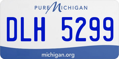 MI license plate DLH5299