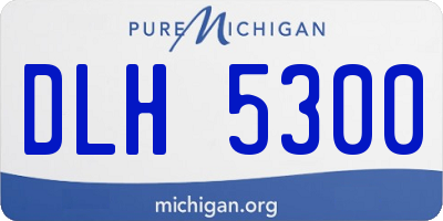 MI license plate DLH5300