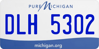 MI license plate DLH5302