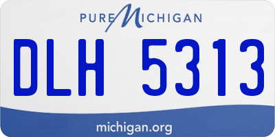 MI license plate DLH5313