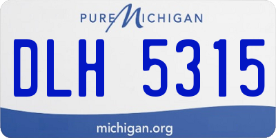 MI license plate DLH5315