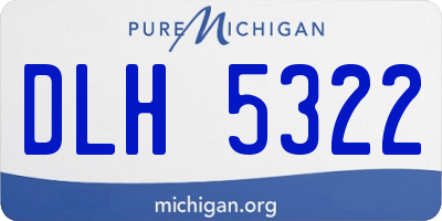 MI license plate DLH5322