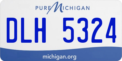 MI license plate DLH5324