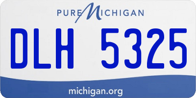 MI license plate DLH5325