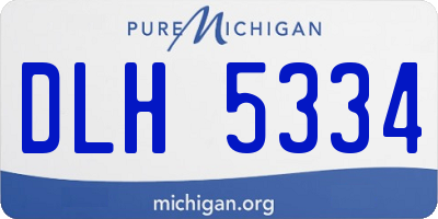 MI license plate DLH5334