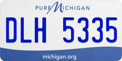 MI license plate DLH5335