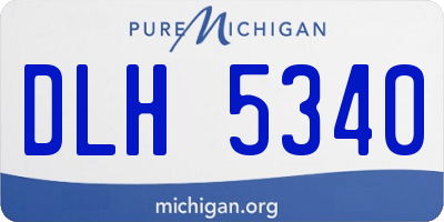 MI license plate DLH5340