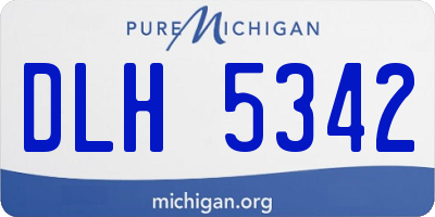 MI license plate DLH5342