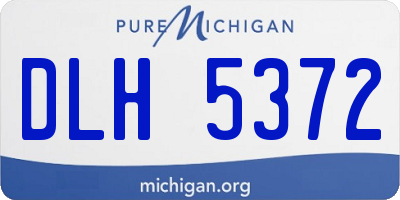 MI license plate DLH5372