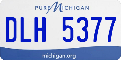 MI license plate DLH5377