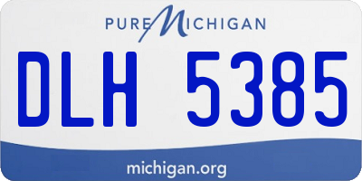 MI license plate DLH5385