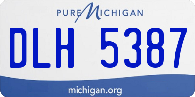 MI license plate DLH5387