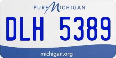 MI license plate DLH5389