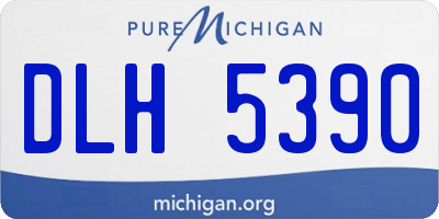 MI license plate DLH5390