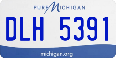 MI license plate DLH5391