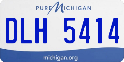 MI license plate DLH5414