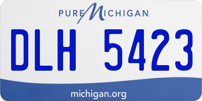MI license plate DLH5423