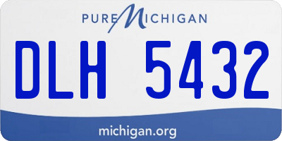 MI license plate DLH5432