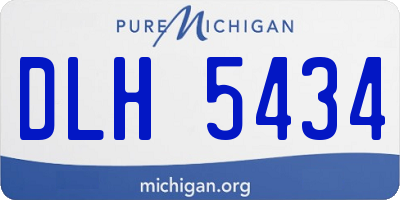 MI license plate DLH5434