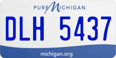 MI license plate DLH5437