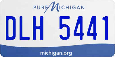 MI license plate DLH5441