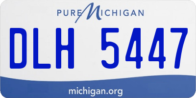 MI license plate DLH5447