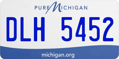 MI license plate DLH5452