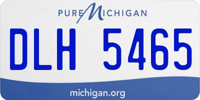 MI license plate DLH5465