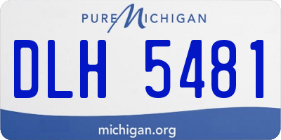 MI license plate DLH5481