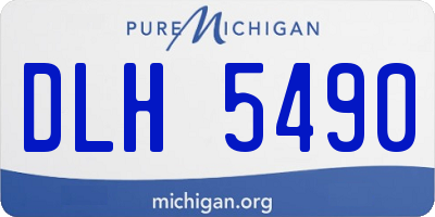MI license plate DLH5490