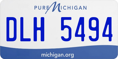 MI license plate DLH5494