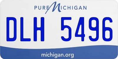 MI license plate DLH5496