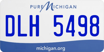 MI license plate DLH5498