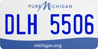MI license plate DLH5506
