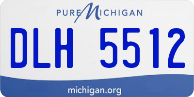 MI license plate DLH5512