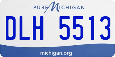 MI license plate DLH5513