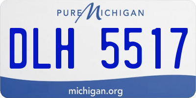 MI license plate DLH5517