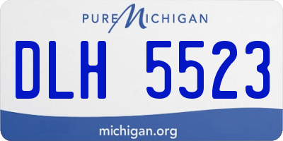 MI license plate DLH5523