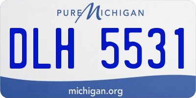 MI license plate DLH5531