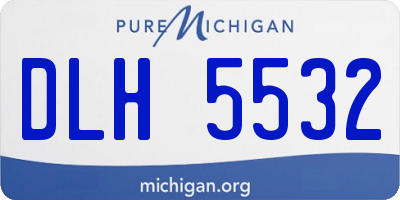 MI license plate DLH5532