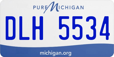 MI license plate DLH5534