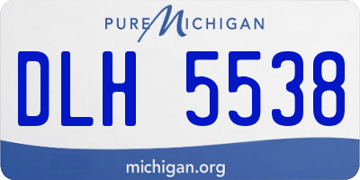 MI license plate DLH5538