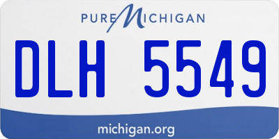 MI license plate DLH5549