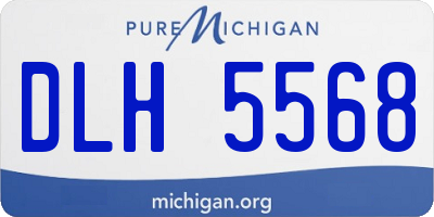 MI license plate DLH5568