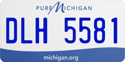 MI license plate DLH5581