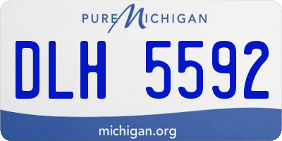 MI license plate DLH5592