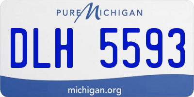 MI license plate DLH5593