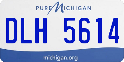 MI license plate DLH5614