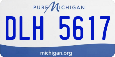 MI license plate DLH5617