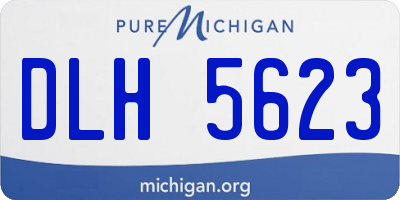MI license plate DLH5623